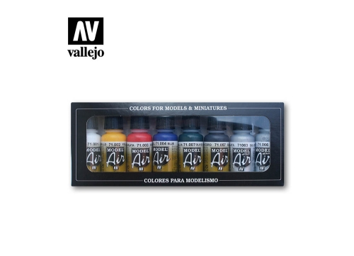 Vallejo Model Air Paint Set – Basic Colors – 71174 - Siege Studios